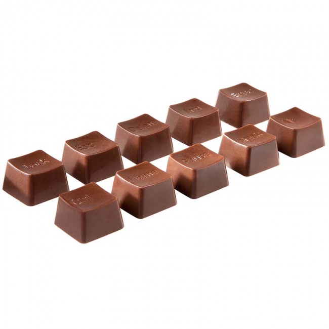 Клавиатура 10 кнопок 50шт по 3г, поликарбонат, форма для шоколада Chocolate World CW1741