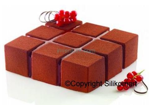 Silicone mold Cube, 172x172mm, h 50mm, 1400 ml, CUBIK, Silikomart Kiev