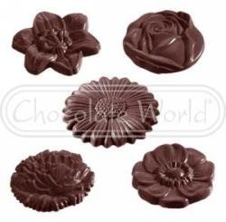 Форма для шоколада поликарбонатная Цветы 10 г, 1313 CW