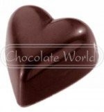 Polycarbonate mold for chocolate Heart 33x31x15mm, 24pcsx11g 1417CW