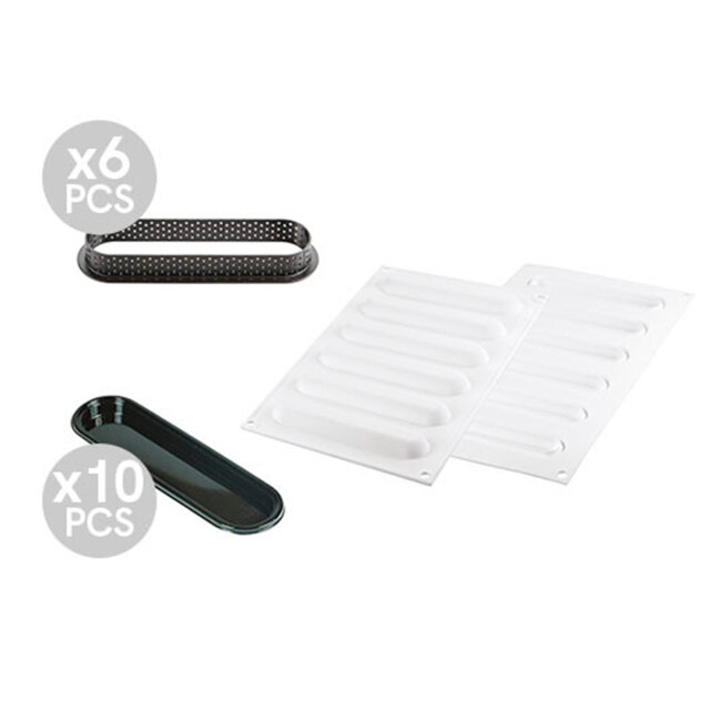 Набор форм для тартов OBLONG, KIT TARTE RING OBLONG 146