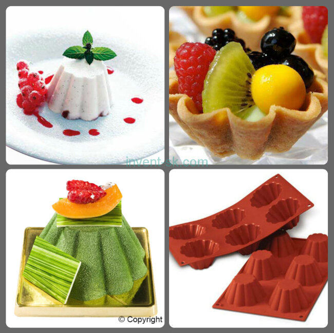 SF034 Cake mold silicone 79 h 37 mm, 110 ml, Silikomart
