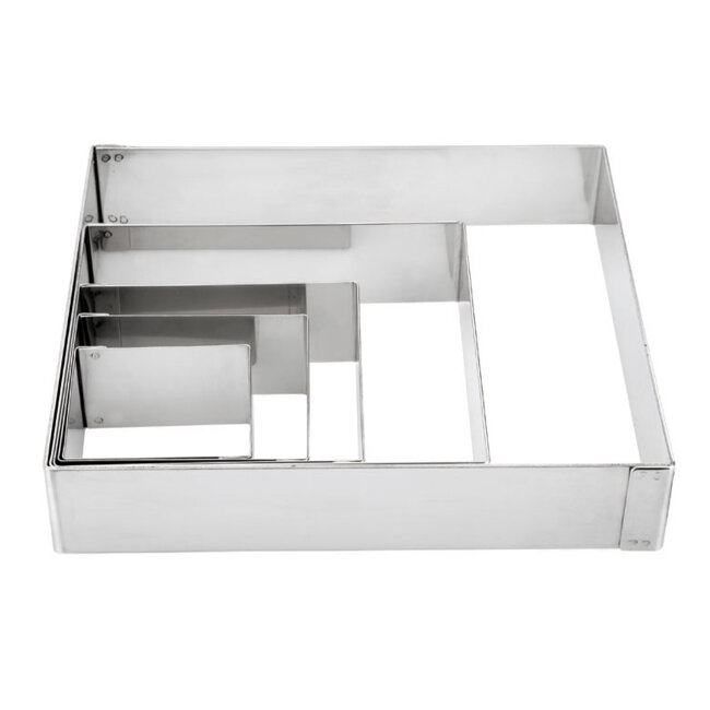 Baking frame 10x10 cm, h 4 cm, N /W with perforation Lacor 68411