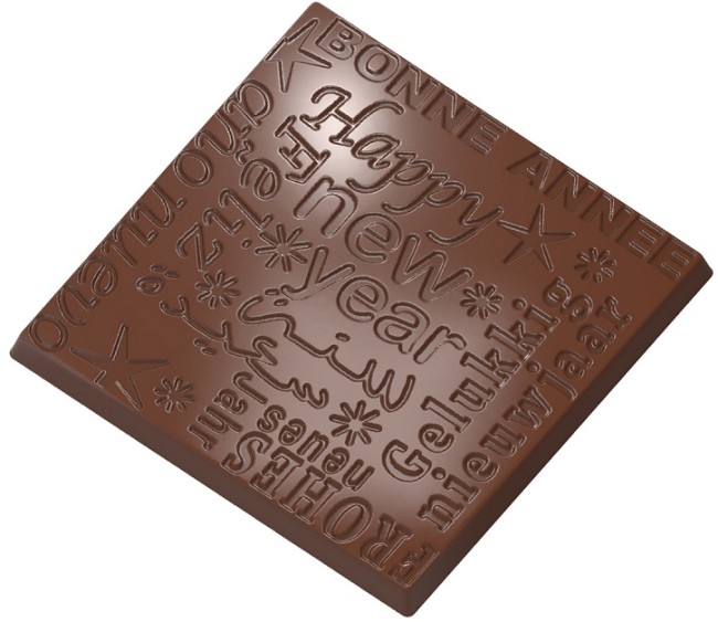 Форма для шоколада поликарбонатная "новый год" 33х33 мм h3 мм, 3х6 шт./4 г, 1614 CW