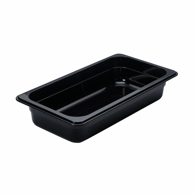 Gastronorm container made of polycarbonate GN 1/3 h-6.5 cm 2.3 l black, 261365 Gastronorm container made of polycarbonate GN 1/3 h-6.5 cm 2.3 l black, 261365