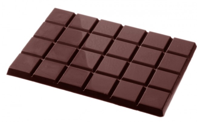 Большая плитка 160мм 2шт по 210г, поликарбонат, форма для шоколада Chocolate World CW2104