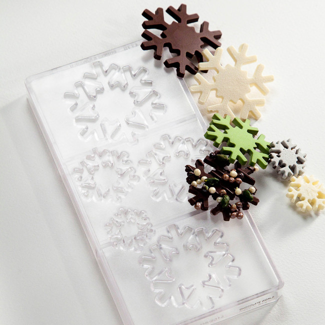 Форма для шоколада "снежинки" ?90, ?81, ?70, ?54, ?39х5,5 мм, 1х5 шт. 5 фігур, 1770 CW