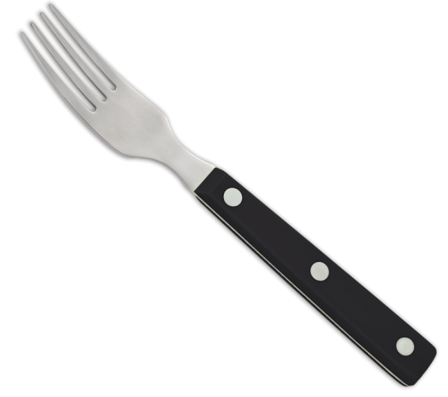 Вилка для стейка 195 мм черная, 374700