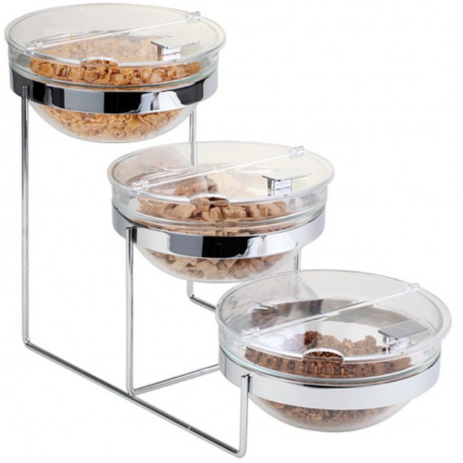 Banquet stand with 3 salad bowls, 11795