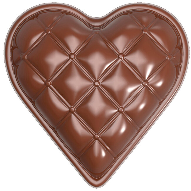 Mold for chocolate polycarbonate Heart 2x5 g, 1892 CW