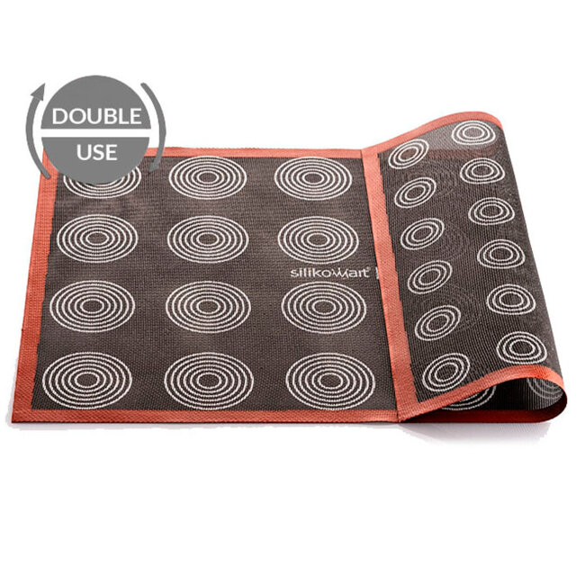 Cиликоновий килимок 60х40см перфорований з розміткою для шу та профітролів AIR MAT Choux Silikomart