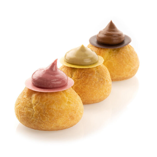 Cиликоновий килимок 60х40см перфорований з розміткою для шу та профітролів AIR MAT Choux Silikomart