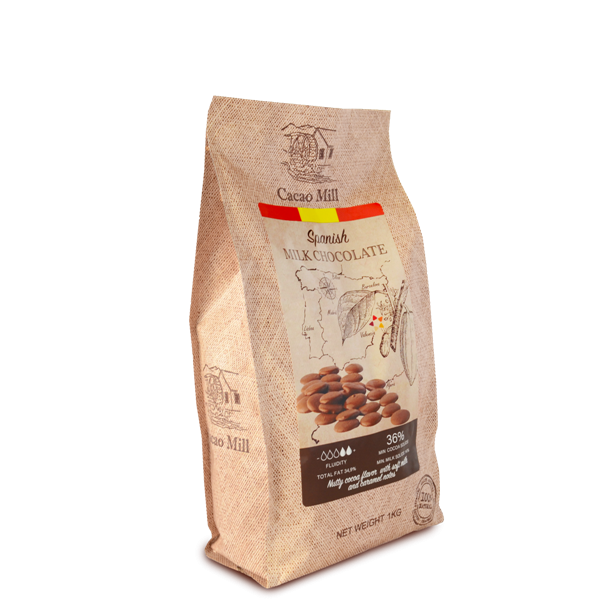 Молочный шоколад 1 кг 36% какао масло, Испания, Natra Cacao