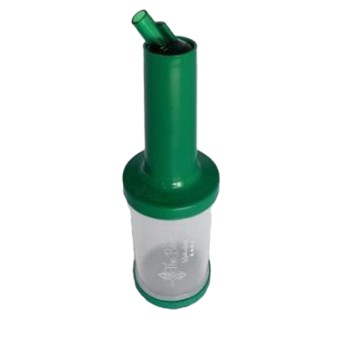 Бутылка с гейзером 1 л прозрачная (зеленая крышка), PM01G