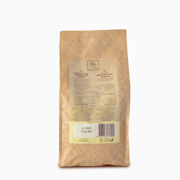 Білий шоколад 1 кг 29.7% какао олії, Іспанія, Natra Cacao