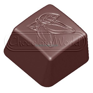 Polycarbonate mold for chocolate on a stick Cocoa 26x26x16 mm, 1637CW