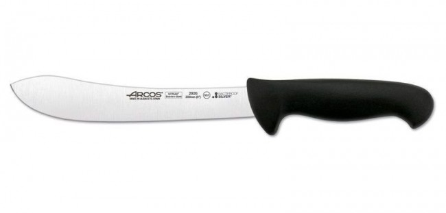 Нож мясника черный Arcos 2900 292625 20 см