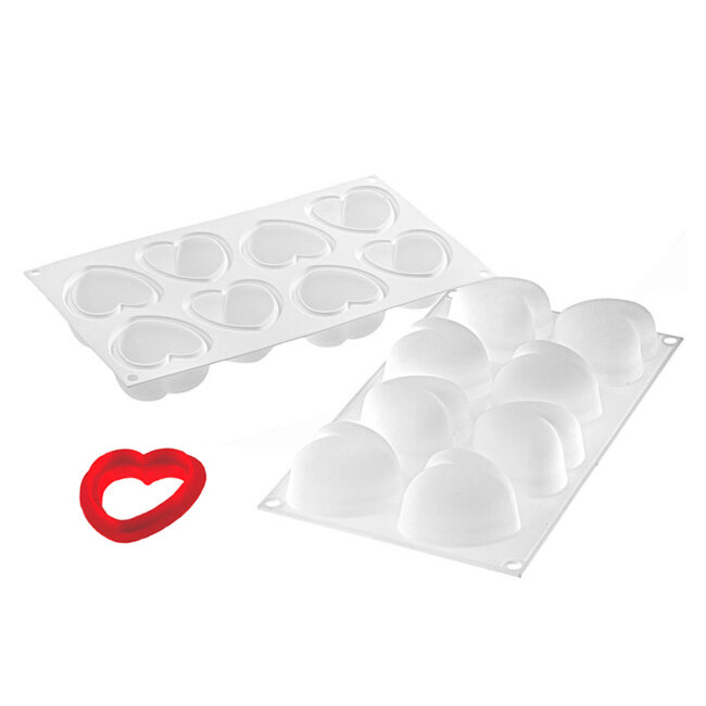 Silicone mold for desserts AMORINI 63x65mm,h39mm,100ml, Silikomart