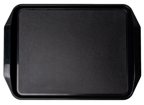 Поднос прямоугольный с ручками черный 43х31 см, 591805