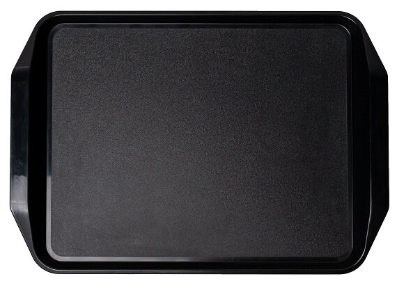 Поднос прямоугольный с ручками черный 43х31 см, 591805