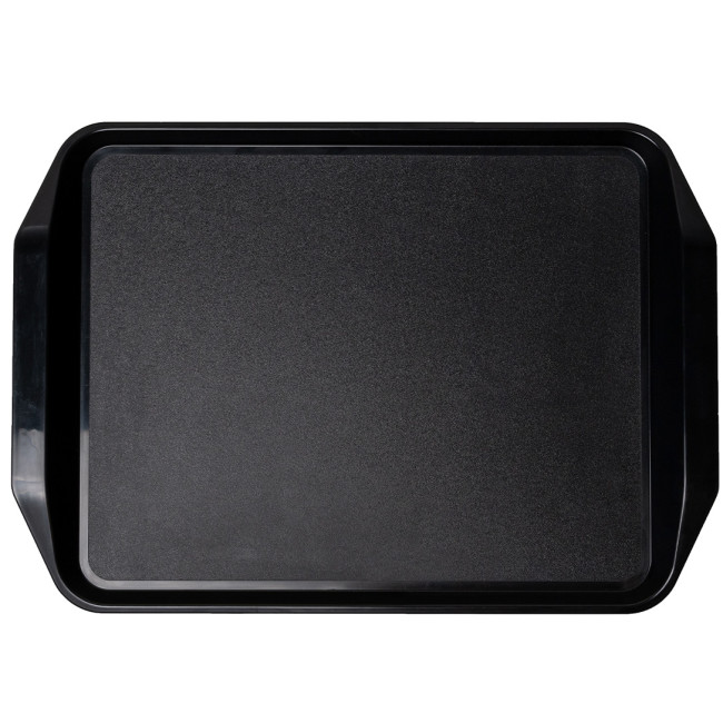 Поднос прямоугольный с ручками черный 43х31 см, 591805