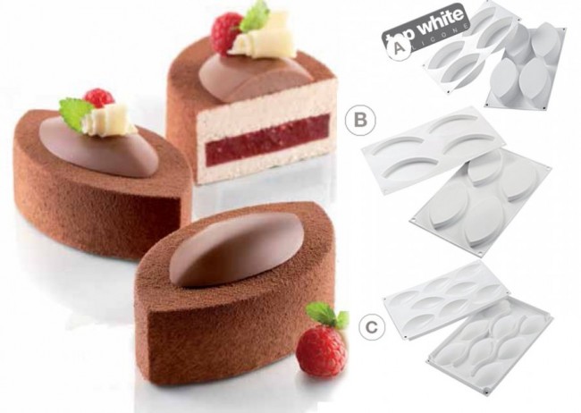 Set of 6 silicone molds Love Kit Lovissimo, Silikomart