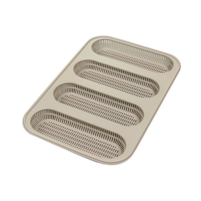 Силіконова форма для булочок MINI BAGUETTE BREAD,  150 x 100 mm, h 75 mm, pcs 4