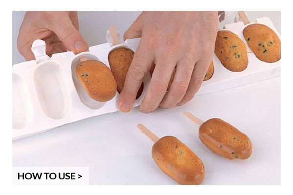 Набор силиконовых форм Классика мини, 69 x 38mm, h18 mm, GEL 01M (2 формы, 2 подноса 12х40 см, 100 палочек)