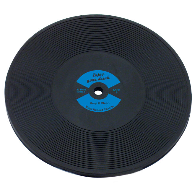 Багаття "LP Disk" d 100 мм, колір чорний з блакитною вставкою, D005BL Багаття "LP Disk" d 100 мм, колір чорний з блакитною вставкою, D005BL