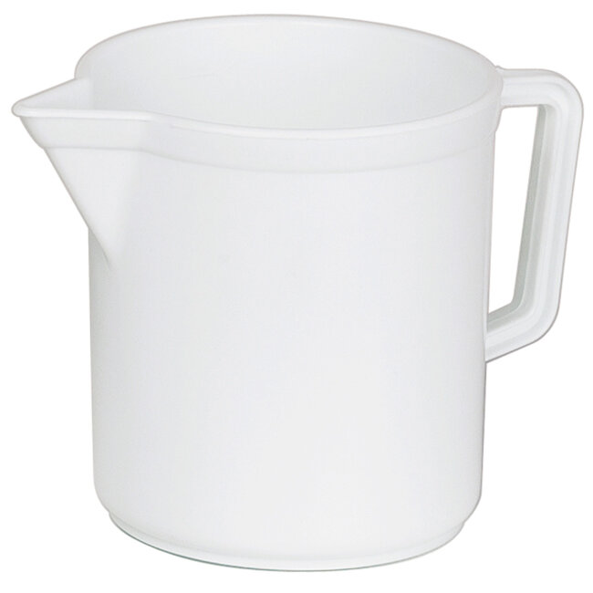 Мерный стакан белый PP 2 л, 6/2000-BIM