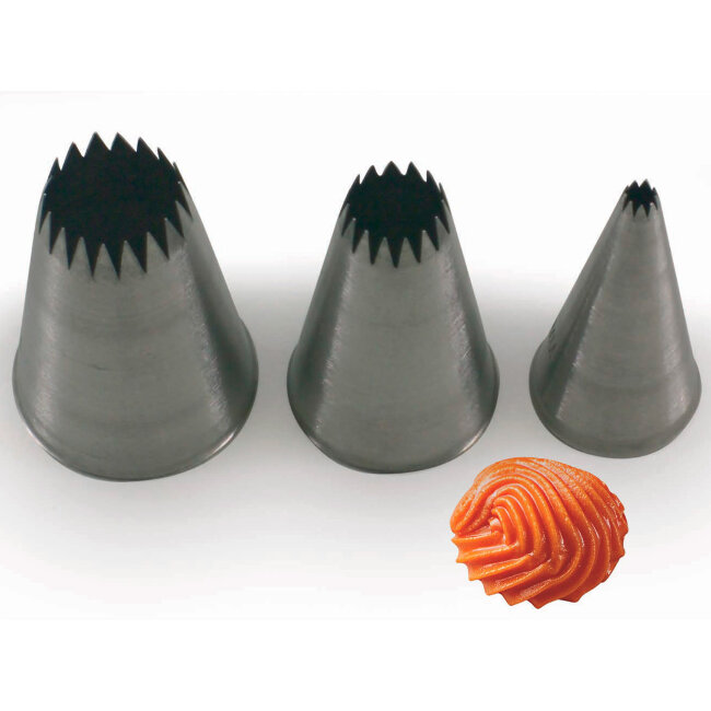 Pastry nozzle Open French Star 4 mm h 45mm, Martellato BF310