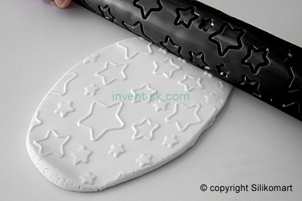Скалка для декора Звезды d 41,5 x 400 mm RP04, Silikomart Скалка для декора Звезды d 41,5 x 400 mm RP04, Silikomart