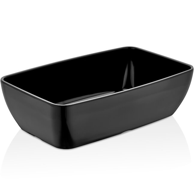 Емкость для выкладки меламиновая черная GN 1/4, 42014.BL