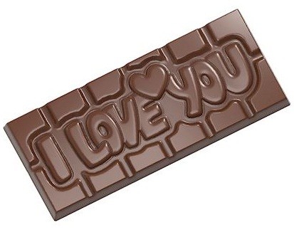 Форма для шоколада поликарбонатная I love you 40 г, 12009 CW