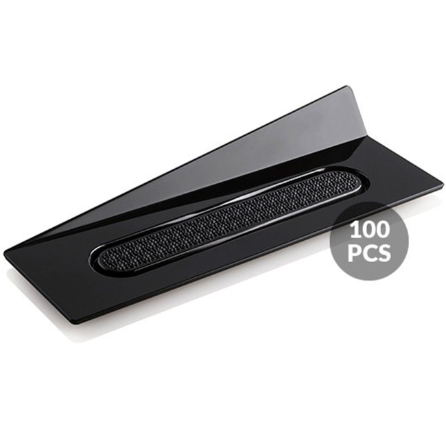 Набор подставок под десерты 100 шт.140x40 мм, SET 100 BLACK TRAYS - RECTANGLE 140X40 MM
