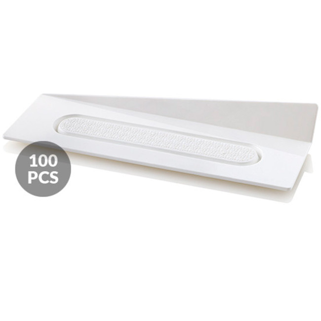 Набор подставок под десерты 100 шт. 140x40 мм, SET 100 WHITE TRAYS - RECTANGLE 140X40 MM