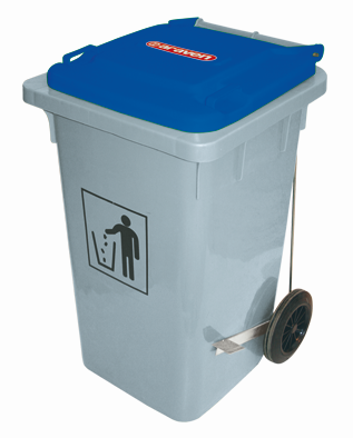 Контейнер для мусора 80 л синяя крышка Araven 03403 490х525х655 мм