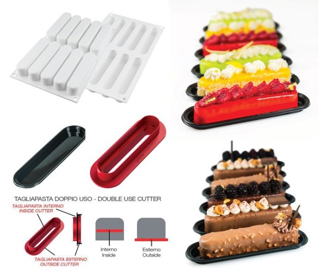 Набір Fashion Eclair 80, 130x25х25мм, 10x80мл, Silikomart