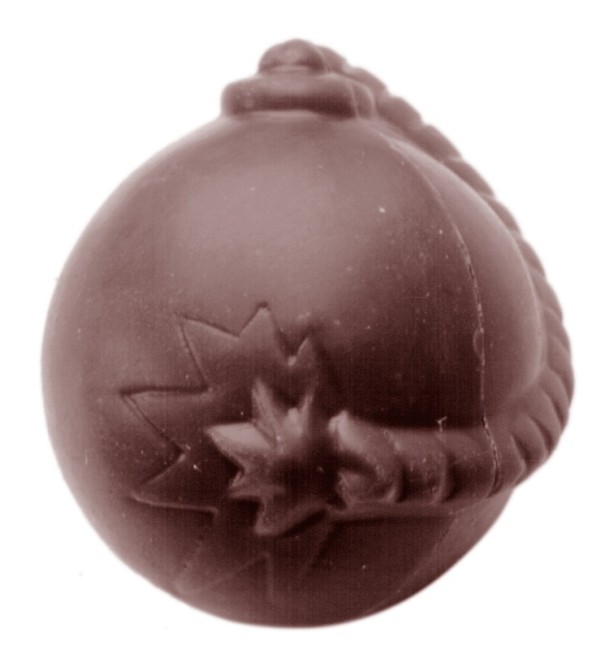Форма для шоколада поликарбонатная "бомбочка" 29х29 мм h 15 мм, 3х8 шт./16 г, 1475 CW