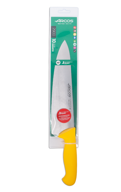 Нож поварской 250 мм "2900" желтый, 290800