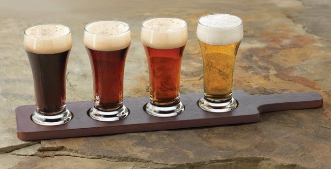 Підставка дерев'яна для 4 склянок серія "Beer samplers", 916713 Підставка дерев'яна для 4 склянок серія "Beer samplers", 916713