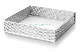 Perforated baking dish Square metal N/W 7x7 cm, h 2 cm 68557
