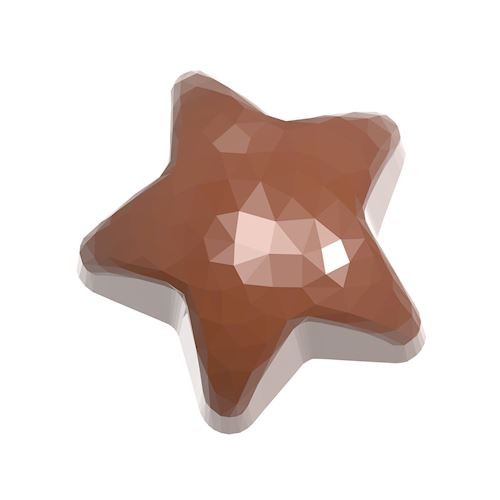 Поликарбонатная форма для шоколада Звезда Граненная,35.5x35.5х17мм, 21шт, Chocolate World 1922CW