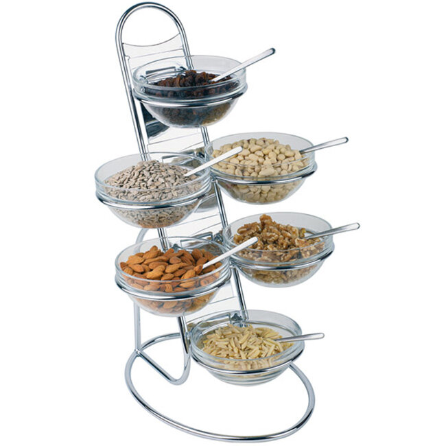 Buffet rack with 6 salad bowls 30x30x48 cm, 11499 Buffet rack with 6 salad bowls 30x30x48 cm, 11499