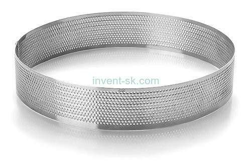Perforated baking dish Circle metal stainless steel d 16 cm, h 3.5 cm 68546