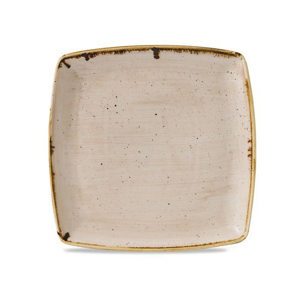 Тарелка квадратная 26,8 см серия Stonecast Nutmeg Cream, SNMSDS101