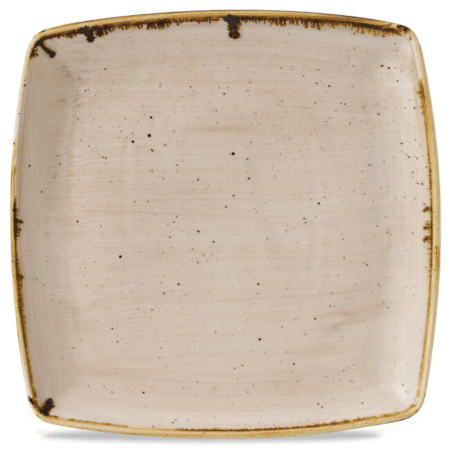 Тарелка квадратная 26,8 см серия Stonecast Nutmeg Cream, SNMSDS101