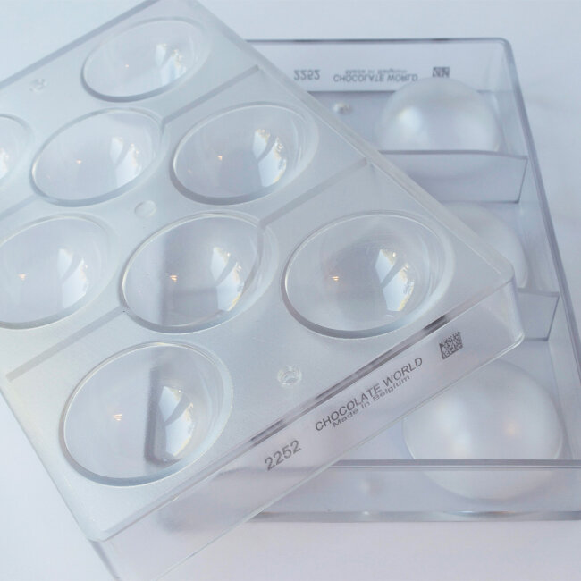 Форма для шоколада поликарбонатная Полусфера 2х71 г, 2252 CW