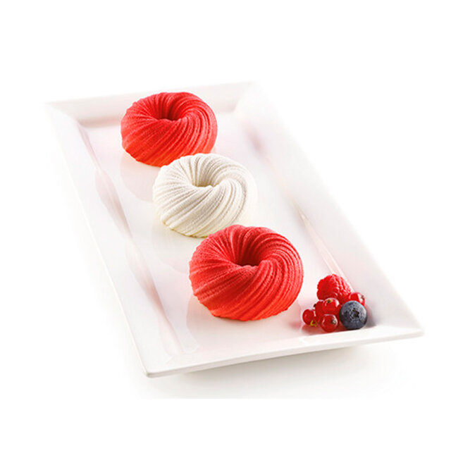 Силиконовая форма Mini Intreccio Silikomart, d 75mm, h 35mm, 6 pcs х 105ml