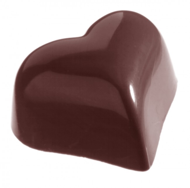Сердце 36мм 21шт по 14г, поликарбонат, форма для шоколада Chocolate World CW1218